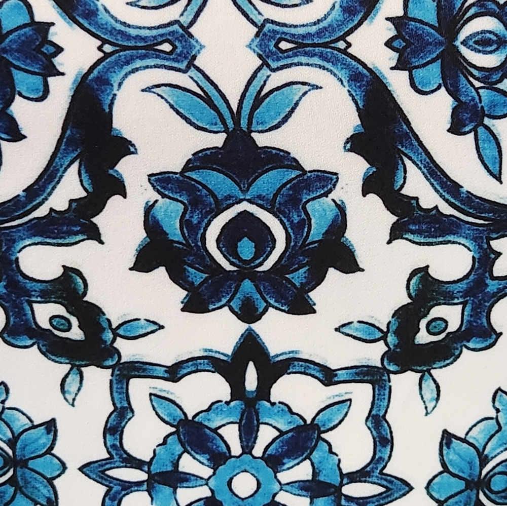 STYLESTALKER Blue & White Delft Pattern Mini Sundress - Size M - Picture 4 of 15